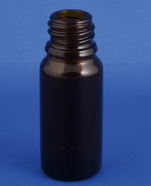 Dr&aring;beflaske 10ml, Type 3, brun, 18mm gevind