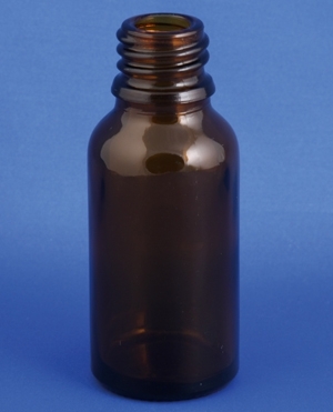 Dr&aring;beflaske 20ml, Type 3, brun, 18mm gevind