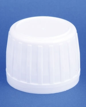 Forseglingskapsel, hvid, PE, PP28 gevind, m/PE-liner, til PET og glas