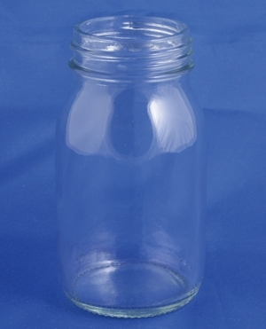 Pr&oslash;veglas 150ml, Type 3, klar, m/gevind