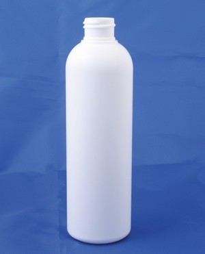 Plastflaske 250ml, HDPE, hvid