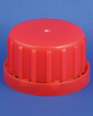 L&aring;g, r&oslash;d, PE, 32mm gevind, til plastdunk