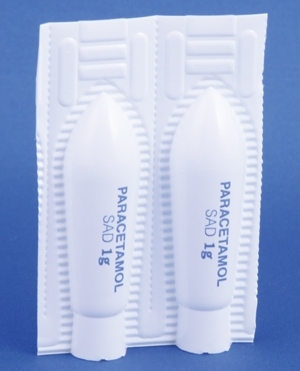 Suppository forms, 2.8ml, Paracetamol SAD 1g, 1,000pcs