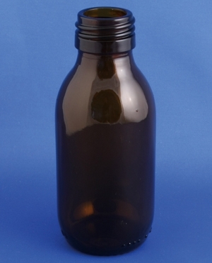 Medicinflaske 100ml, Type 3, brun, PP28 gevind, 68stk