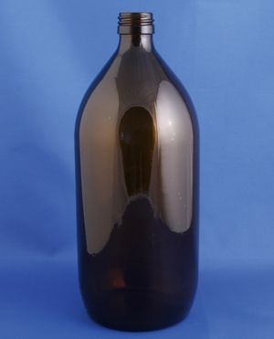 Medicinflaske 1.000ml, Type 3, brun, PP28 gevind, 22stk