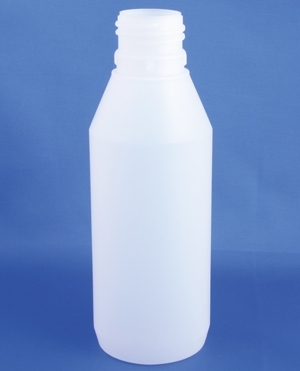 Plastic bottle 300ml, PE, natural, w/sealing thread