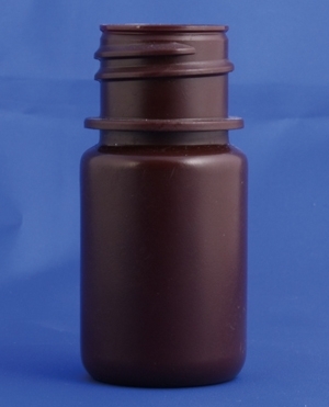 Plastflaske 30ml, HDPE, brun
